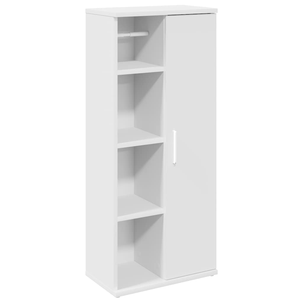 Mobile da Bagno con Portarotolo Bianco 39x22x90 cm