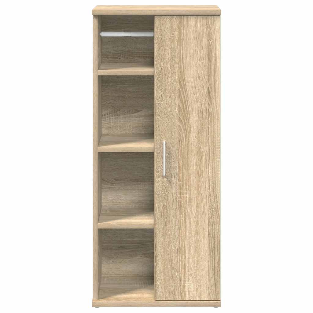 Mobile da Bagno con Portarotolo Rovere Sonoma 39x22x90 cm