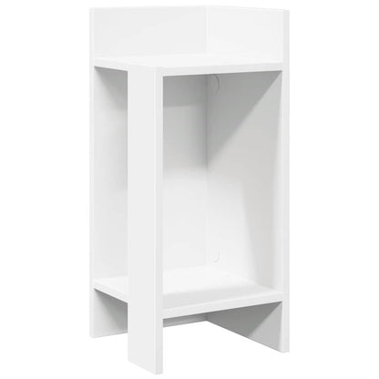 Tavolino Laterale con Ripiano Bianco 25,5x27x60 cm