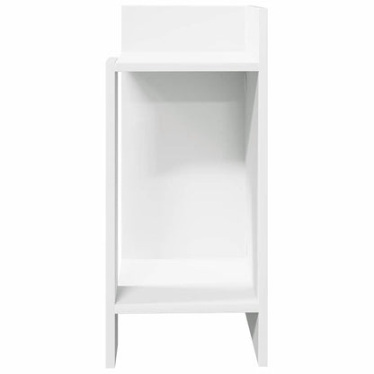 Tavolino Laterale con Ripiano Nero 25,5x27x60 cm