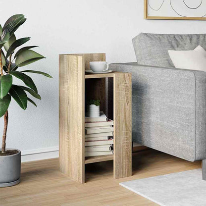 Tavolino Laterale con Ripiano Rovere Sonoma 25,5x27x60 cm