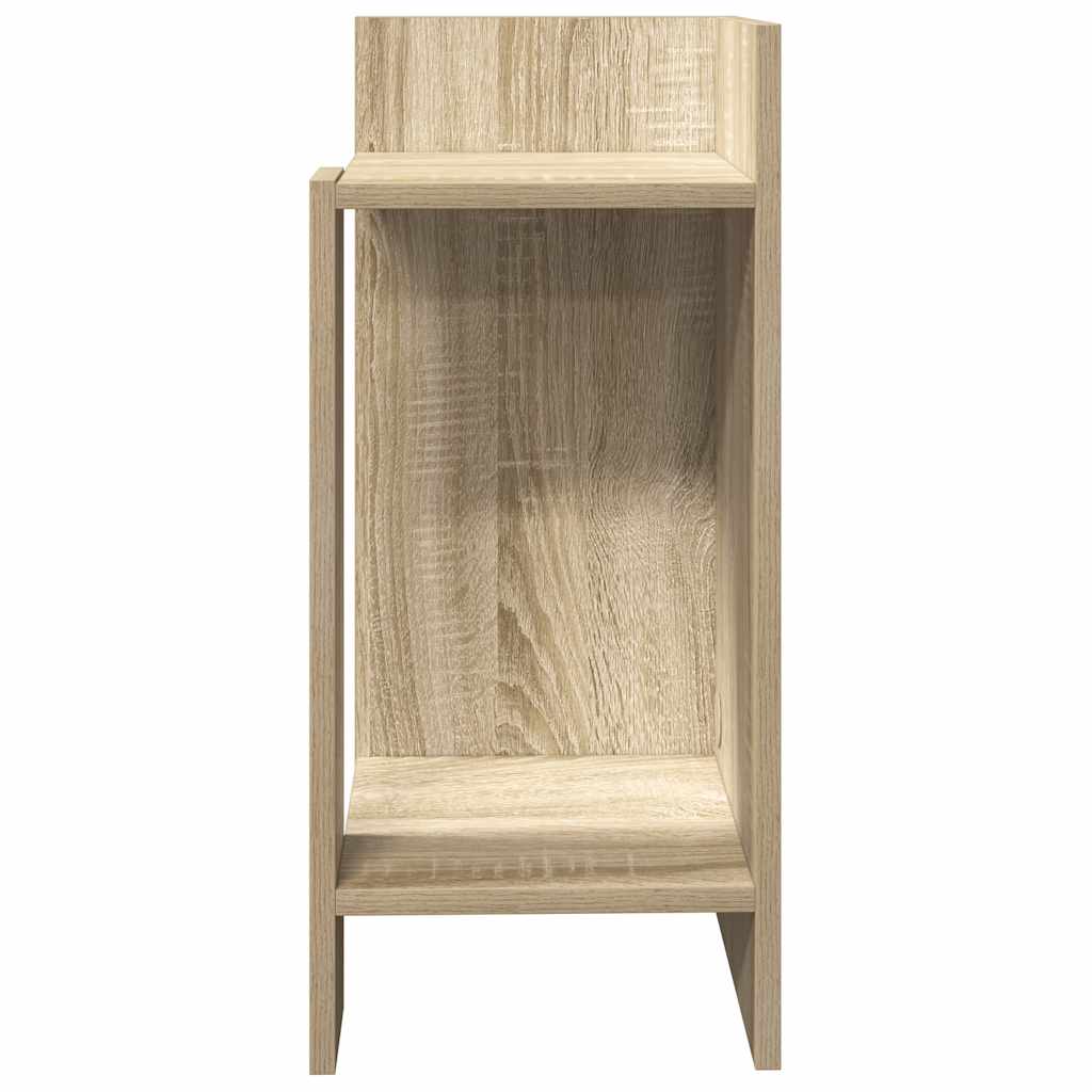 Tavolini Laterali 2pz con Ripiano Rovere Sonoma 25,5x27x60 cm