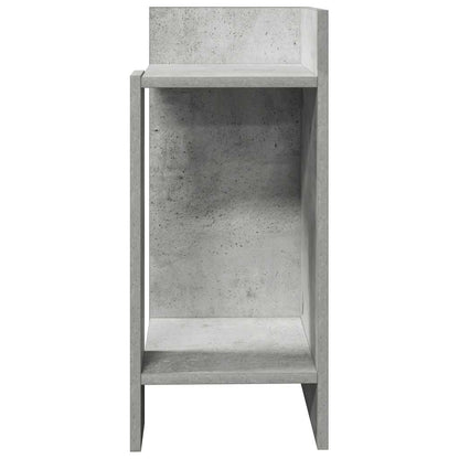 Tavolino Laterale con Ripiano Grigio Cemento 25,5x27x60 cm