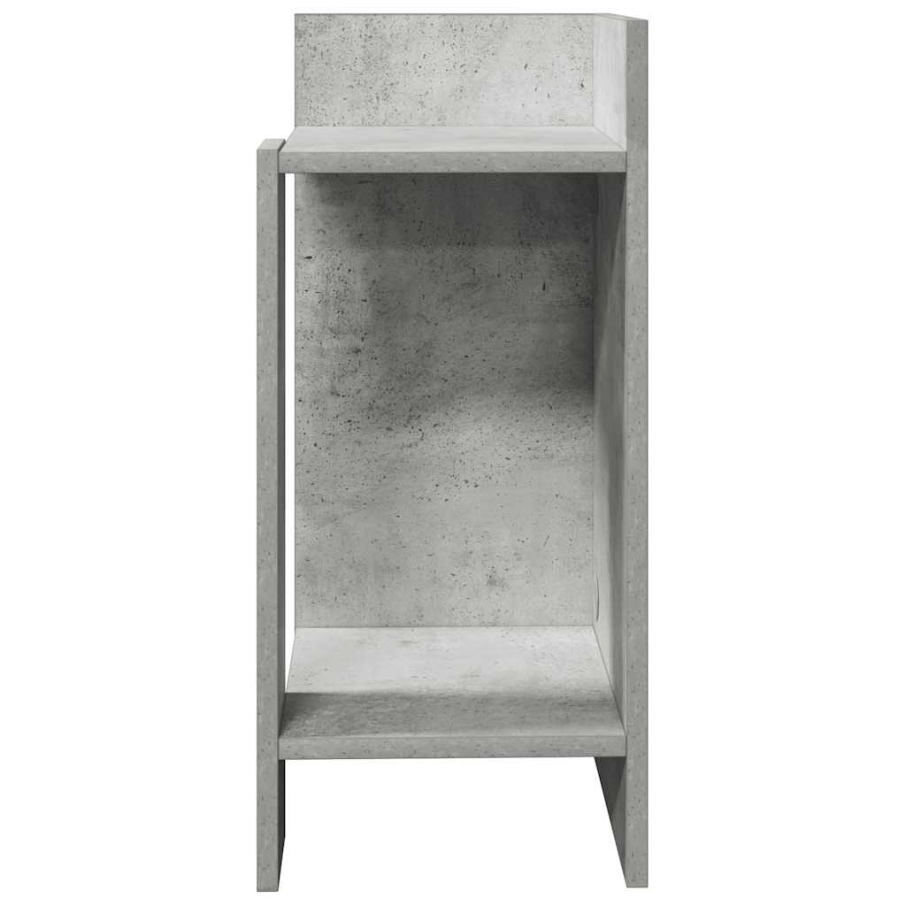 Tavolini Laterali 2 pz con Ripiano Grigio Cemento 25,5x27x60 cm