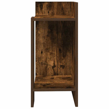 Tavolino Laterale con Ripiano Rovere Fumo 25,5x27x60 cm