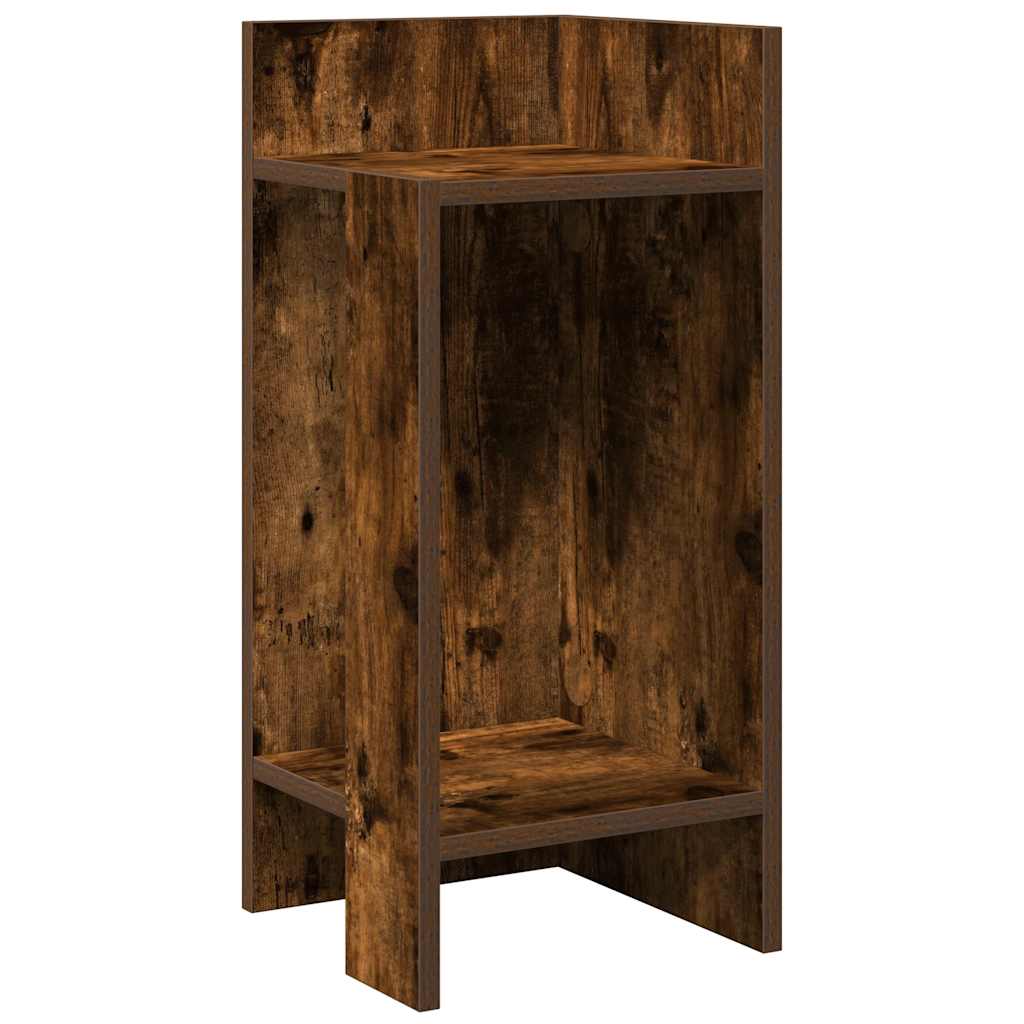 Tavolini Laterali 2 pz con Ripiano Rovere Fumo 25,5x27x60 cm