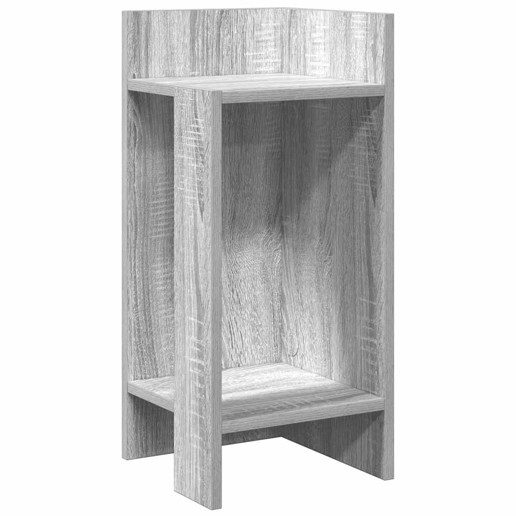 Tavolino Laterale con Ripiano Grigio Sonoma 25,5x27x60 cm