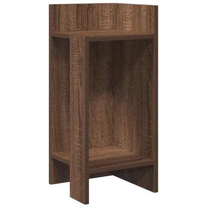 Tavolino Laterale con Ripiano Rovere Marrone 25,5x27x60 cm