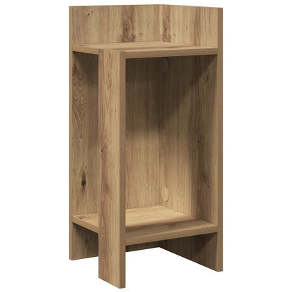 Tavolino Laterale con Ripiano Rovere Artigianale 25,5x27x60 cm