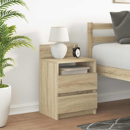 Comodino con 2 Cassetti Rovere Sonoma 40x33x60 cm