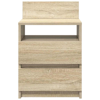 Comodino con 2 Cassetti Rovere Sonoma 40x33x60 cm