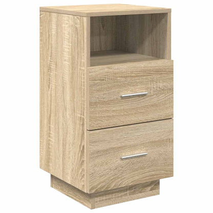Comodino con 2 Cassetti Rovere Sonoma 36x36x68 cm