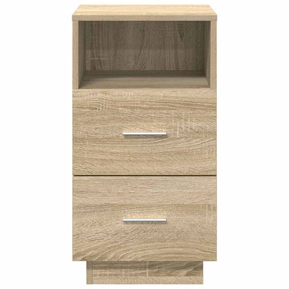 Comodino con 2 Cassetti Rovere Sonoma 36x36x68 cm
