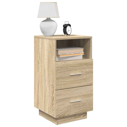 Comodino con 2 Cassetti Rovere Sonoma 36x36x68 cm