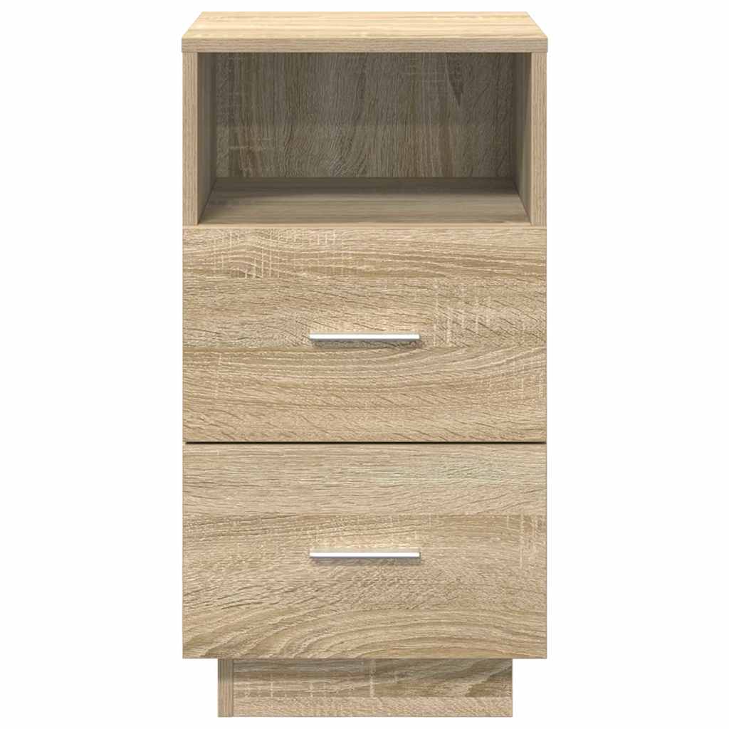 Comodini 2 pz con 2 Cassetti Rovere Sonoma 36x36x68 cm