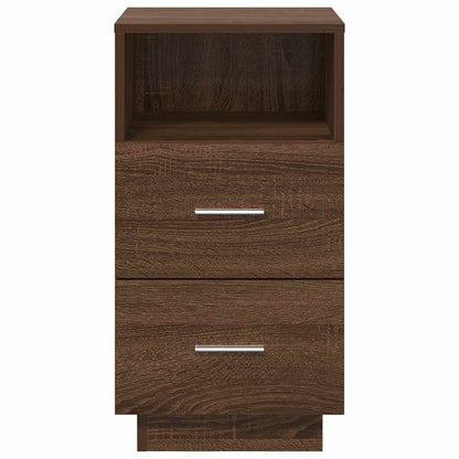 Comodini 2 pz con 2 Cassetti Rovere Marrone 36x36x68 cm