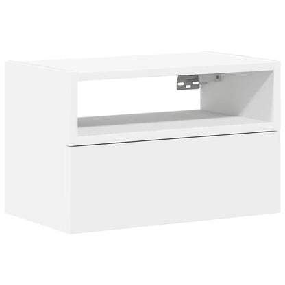Comodino a Parete Bianco 45x26x28,5 cm