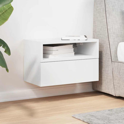 Comodino a Parete Bianco 45x26x28,5 cm