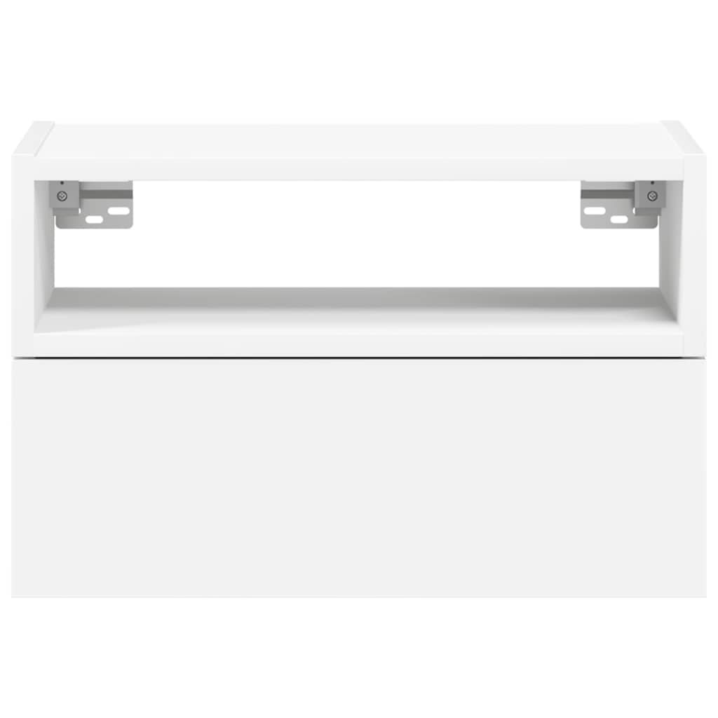 Comodino a Parete Bianco 45x26x28,5 cm