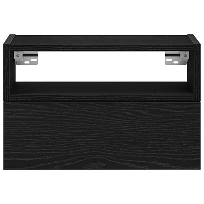 Comodino a Muro Nero 45x26x28,5 cm