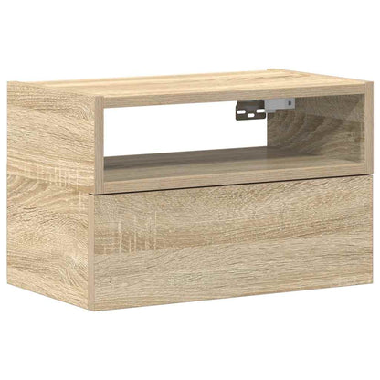 Comodino a Muro Rovere Sonoma 45x26x28,5 cm
