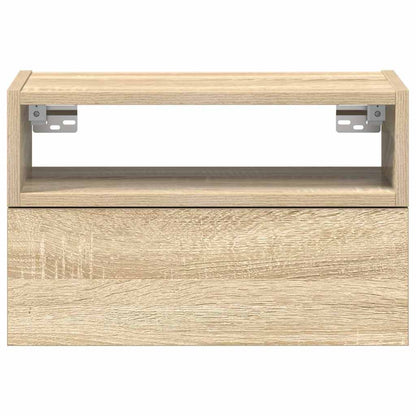 Comodini a Muro 2 pz Rovere Sonoma 45x26x28,5 cm
