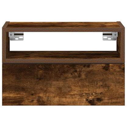 Comodino a Muro Rovere Fumo 45x26x28,5 cm