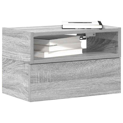 Comodini a Muro 2 pz Grigio Sonoma 45x26x28,5 cm