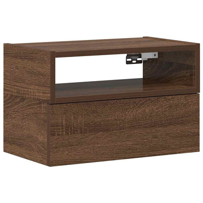 Comodino a Muro Rovere Marrone 45x26x28,5 cm
