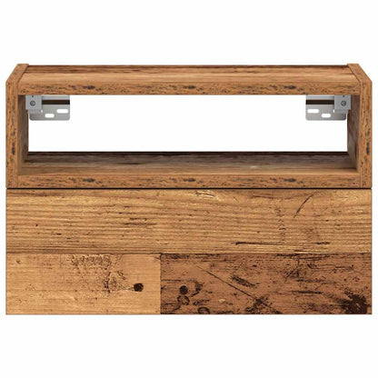 Comodino a Muro Legno Antico 45x26x28,5 cm