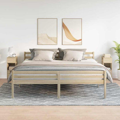 Comodini 2 pz con Cassetto Rovere Sonoma 25x31x66 cm