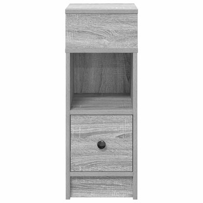 Comodino con Cassetto Grigio Sonoma 25x31x66 cm