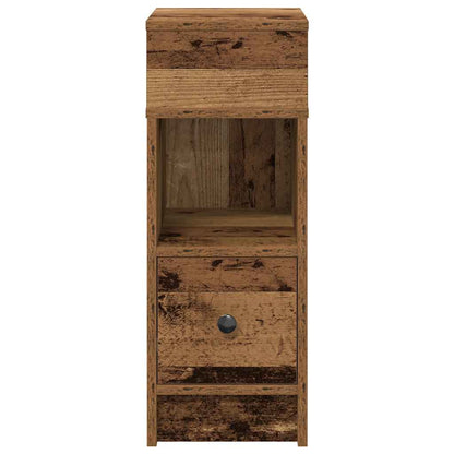 Comodino con Cassetto Legno Antico 25x31x66 cm