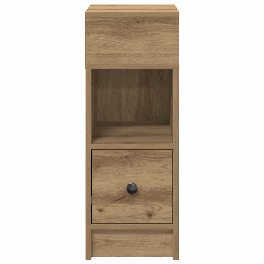 Comodino con Cassetto Rovere Artigianale 25x31x66 cm