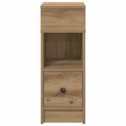 Comodino con Cassetto Rovere Artigianale 25x31x66 cm