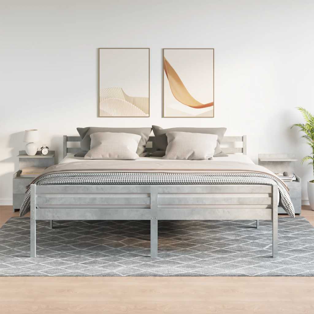 Comodini 2 pz con 2 cassetti Grigio Cemento 40x36,5x62 cm