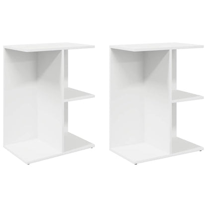 Comodini 2 pz Bianchi 46,5x29x61 cm in Legno Multistrato