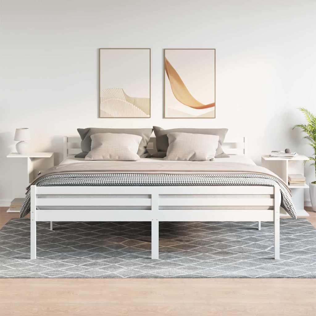 Comodini 2 pz Bianchi 46,5x29x61 cm in Legno Multistrato