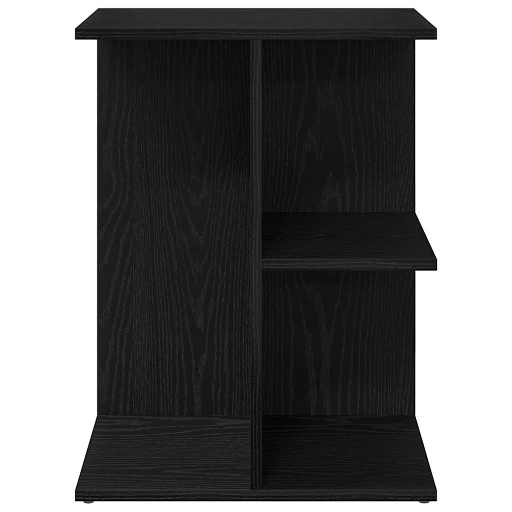 Comodino Rovere Nero 40,5x31x60 cm in Legno Multistrato