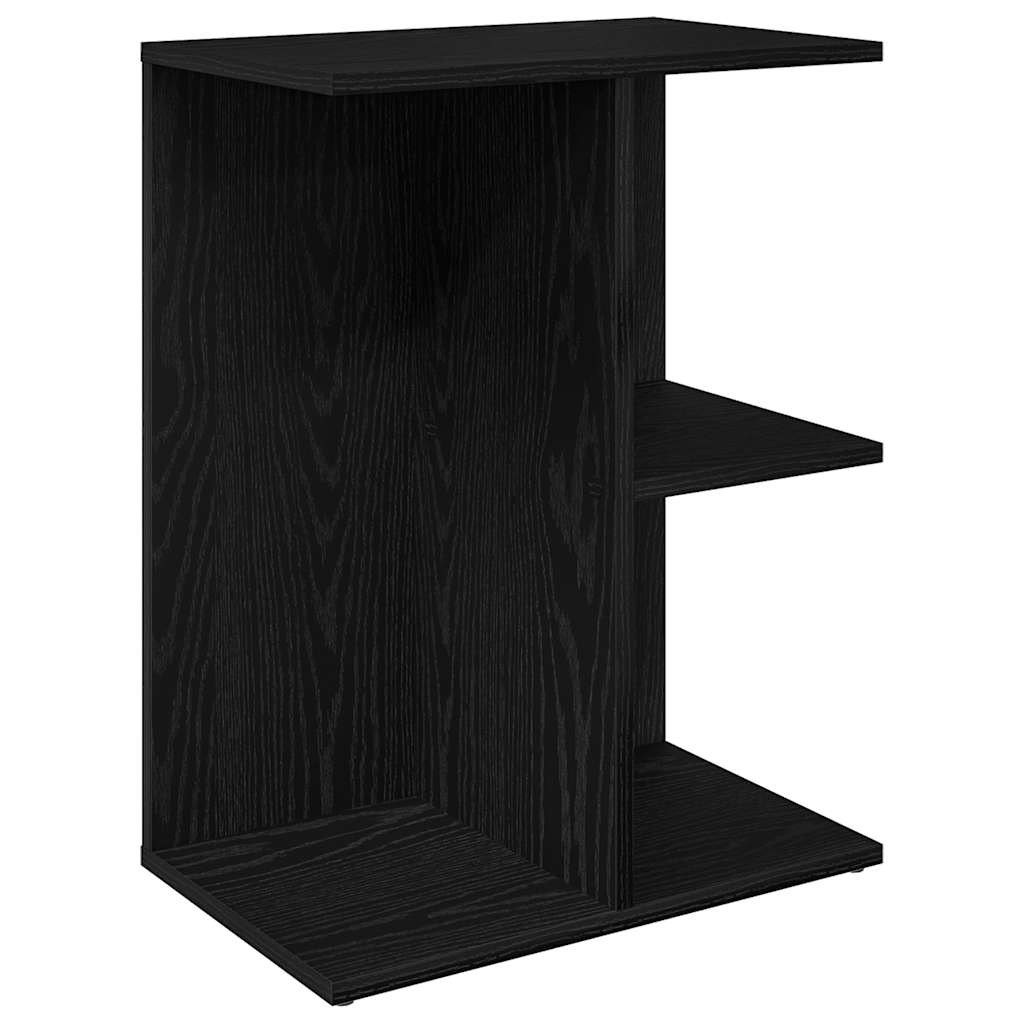 Comodini 2 pz Rovere Nero 46,5x29x61 cm in Legno Multistrato