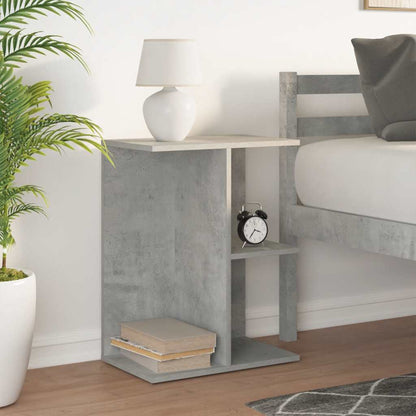 Comodino Grigio Cemento 46,5x29x61 cm in Legno Multistrato