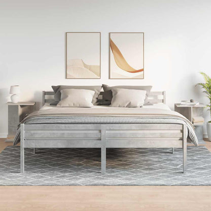 Comodini 2 pz Grigio Cemento 46,5x29x61 cm in Legno Multistrato
