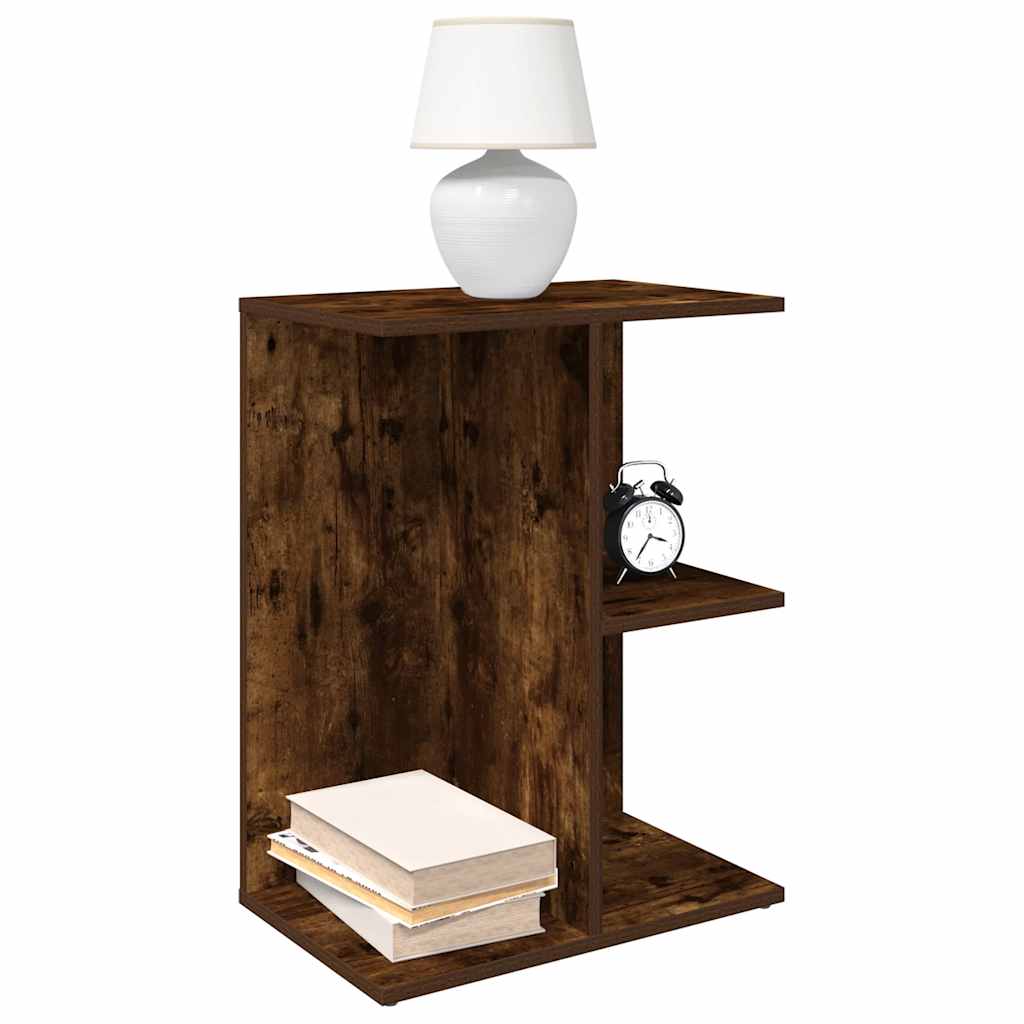 Comodini 2 pz Rovere Fumo 46,5x29x61 cm in Legno Multistrato