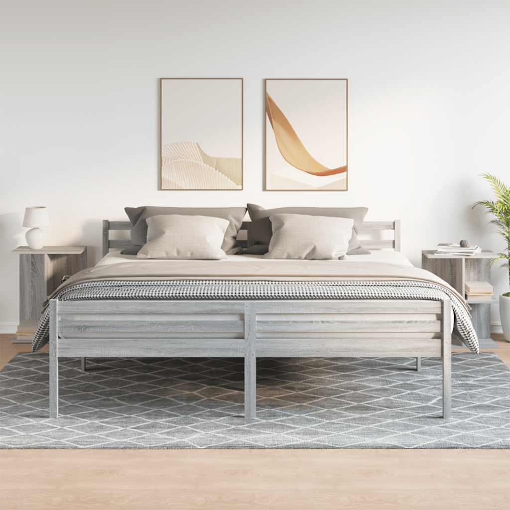Comodini 2 pz Grigio Sonoma 46,5x29x61 cm in Legno Multistrato
