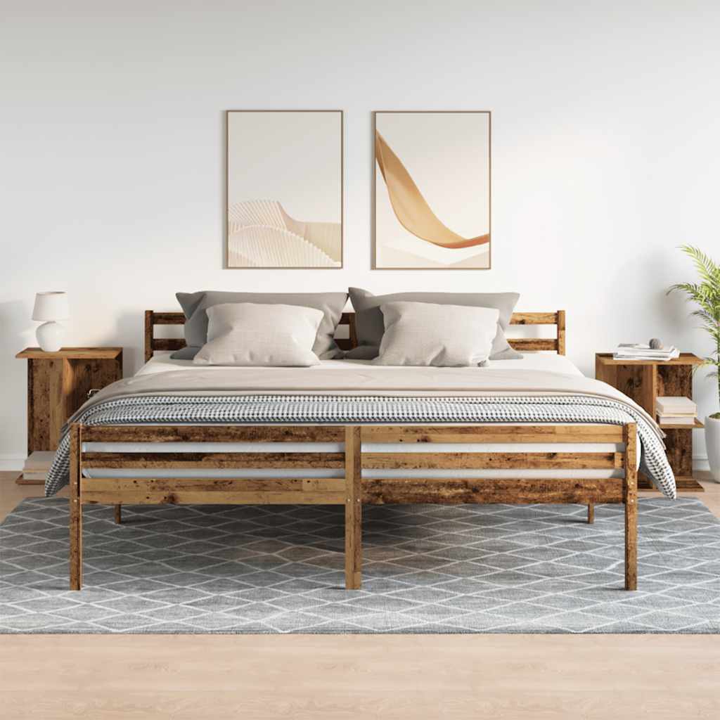 Comodini 2 pz Legno Antico 46,5x29x61 cm in Legno Multistrato