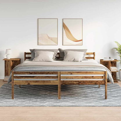 Comodini 2 pz Legno Antico 46,5x29x61 cm in Legno Multistrato