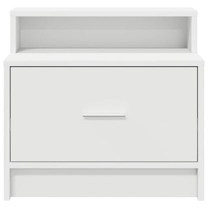 Comodino con Cassetto Bianco 51x31x47 cm