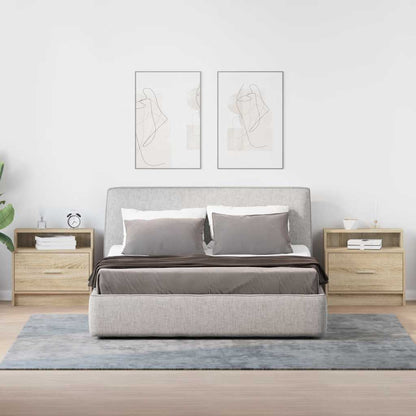Comodini con Cassetto 2 pz Rovere Sonoma 51x31x47 cm