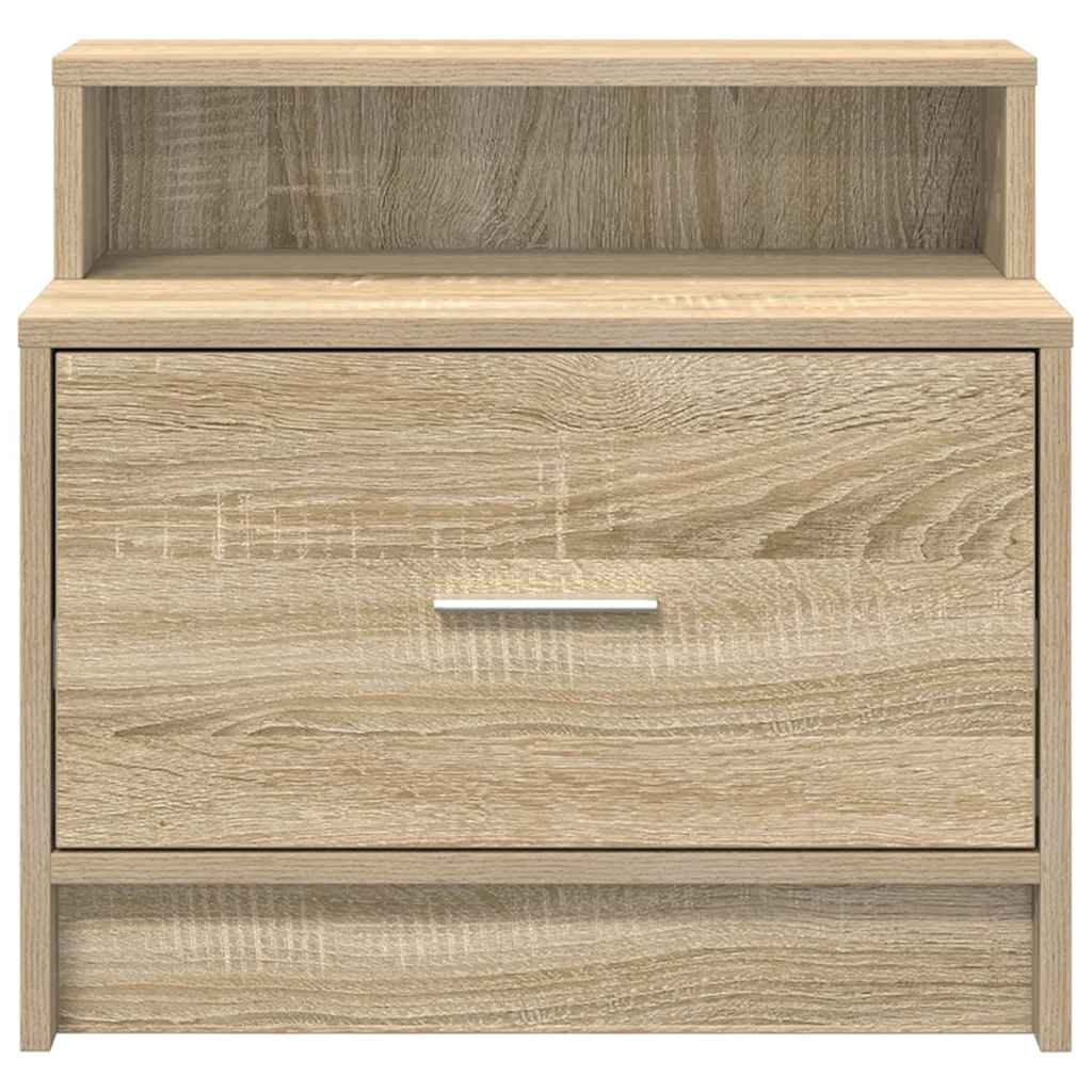 Comodini con Cassetto 2 pz Rovere Sonoma 51x31x47 cm