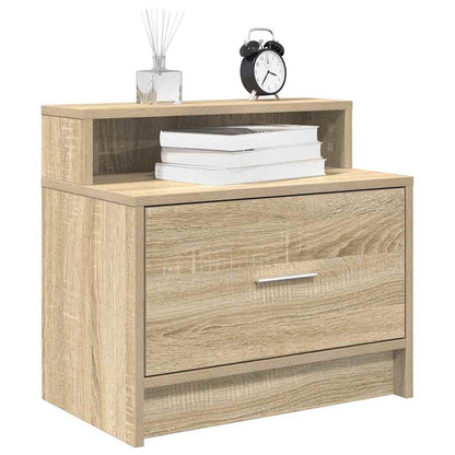 Comodini con Cassetto 2 pz Rovere Sonoma 51x31x47 cm
